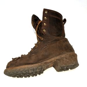 Leather steel toe boots